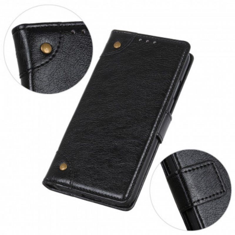 Folio Deksel Til Xiaomi Redmi Note 10 / 10S Stil Nappa Leather Vintage Nagler