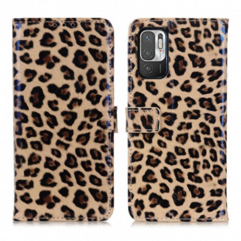 Folio Deksel Til Xiaomi Redmi Note 10 5G Leopard