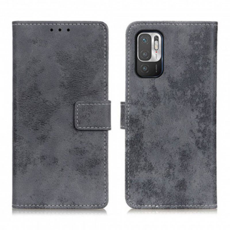 Folio Deksel Til Xiaomi Redmi Note 10 5G Vintage Skinneffekt