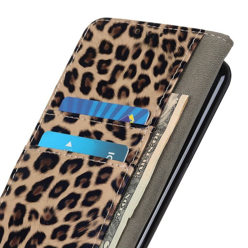 Folio Deksel Til Xiaomi Redmi Note 12 4G Leopardhudeffekt