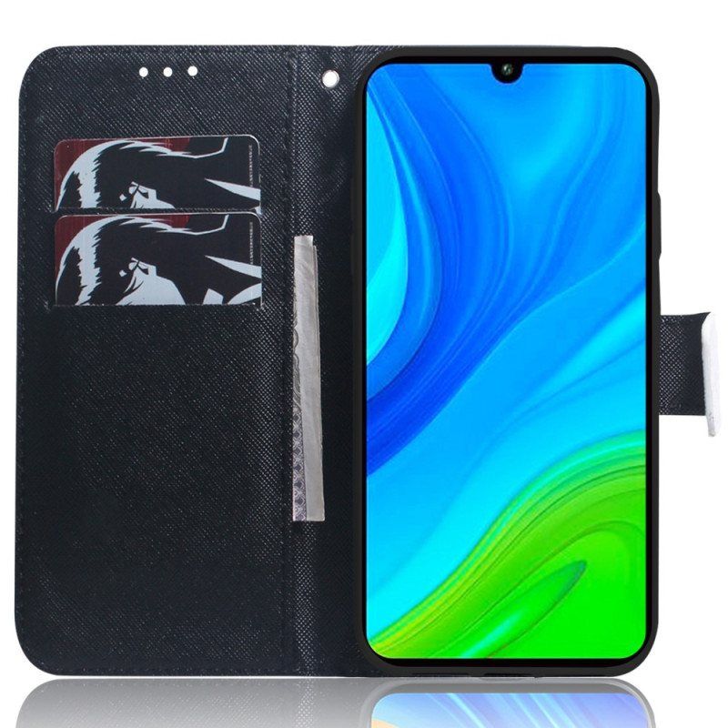 Folio Deksel Til Xiaomi Redmi Note 12 5G Med Kjede Strappy Panda