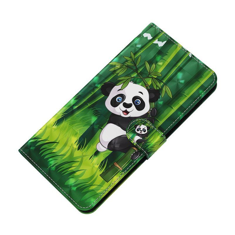 Lærdeksel Til OnePlus 10 Pro 5G Med Kjede Strappy Panda