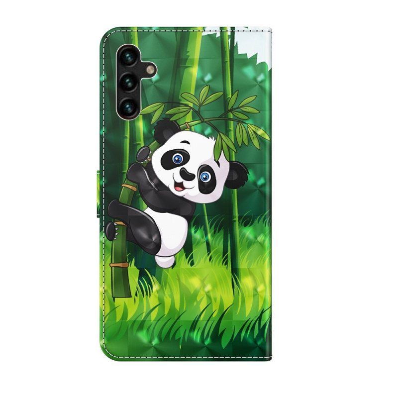 Lærdeksel Til Samsung Galaxy A13 5G / A04s Panda Og Bambus