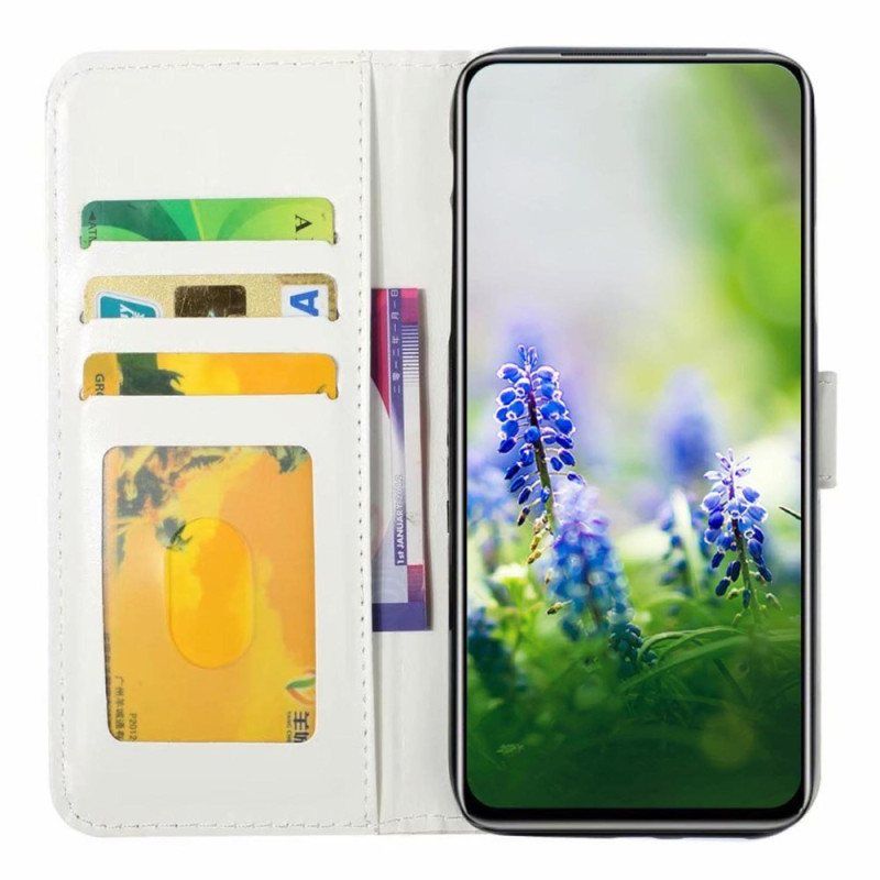 Lærdeksel Til Samsung Galaxy A54 5G Med Kjede Stropp Liberty Flowers