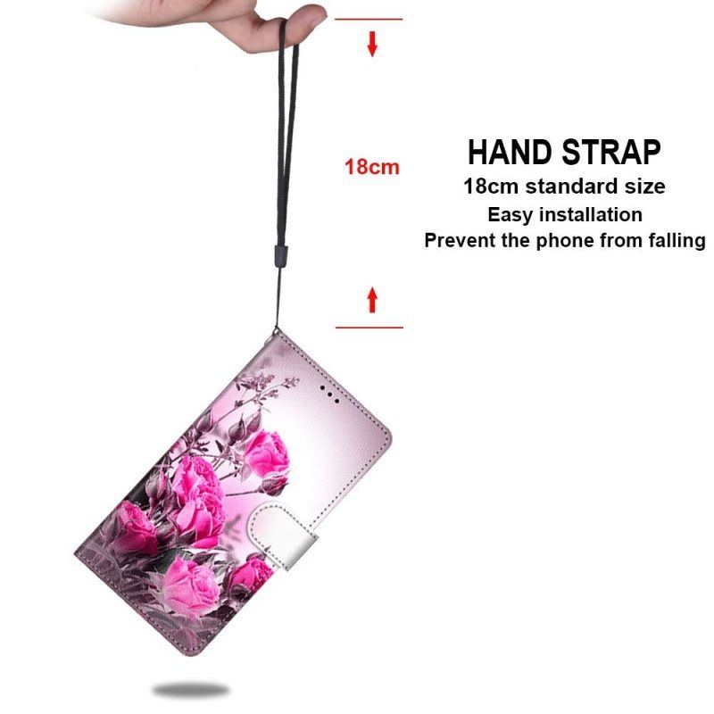 Lærdeksel Til Xiaomi 12 / 12X Med Kjede Strappy Floral