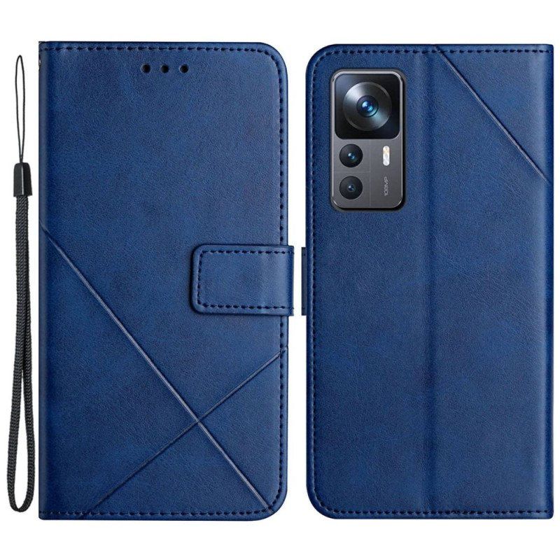 Lærdeksel Til Xiaomi 12T / 12T Pro X Design Geo Leather Style