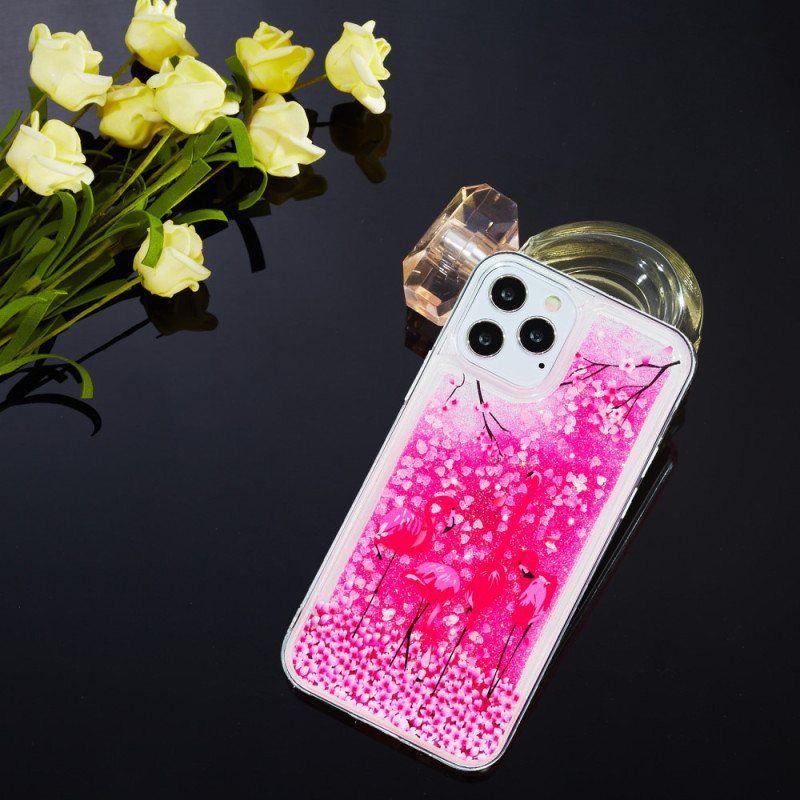 Mobildeksel Til iPhone 15 Pro Flamingo Glitter