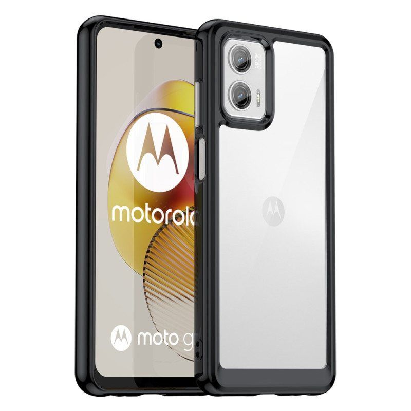 Mobildeksel Til Moto G73 5G Gjennomsiktig Hybrid