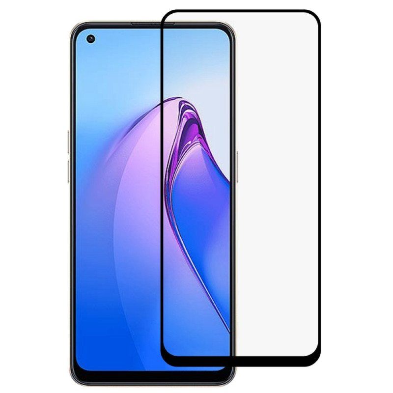 Oppo Reno 8 Skjermbeskytter I Herdet Glass. Svarte Kanter